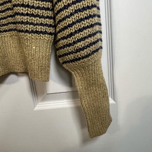 NWT Lilly Pulitzer Finney Sweater Sand Bar Sparkle Strip Size S - Picture 7 of 13